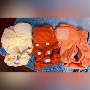 Amazon Cream and Orange Dog Diaper Covers